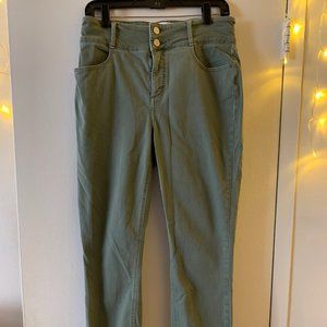 Loft Olive Green Curvy High Waist Skinny Jeans